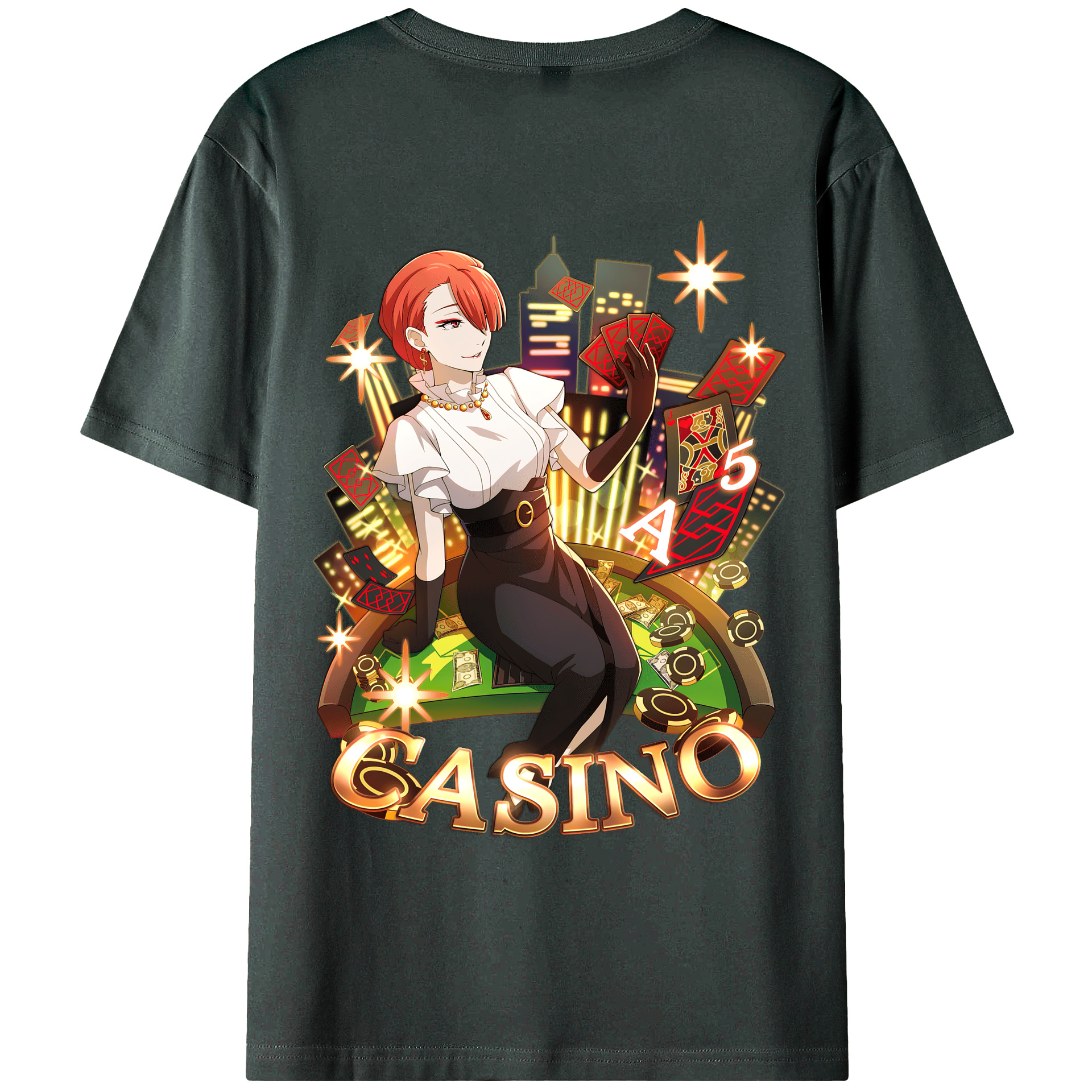 （画像用） 文豪ストレイドッグス Bungo Stray Dogs 綿100％ メンズ半袖Tシャツ（バックプリント） 通気性